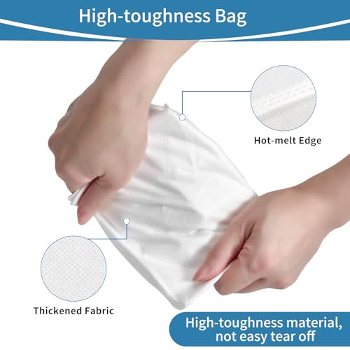 Image of 12 Bags + 4 Belts Vacuum Bags Compatible with Kirby Vacuum Cleaner Bags, Solid Cloth Dust Bag Fit All Kirby Generation & Sentria Models, Part # 205811 204814 204811 Style F