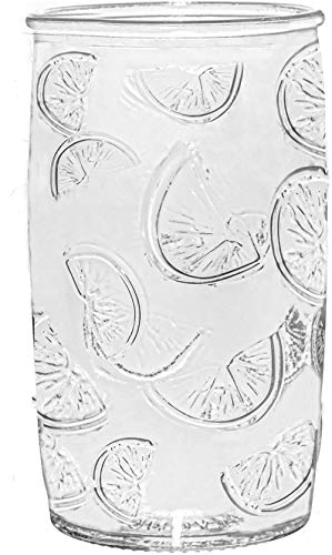 Home Essentials 5975 Retroware Lemon Embossed Hiball, Set Of 4, 20 Oz #TOP15