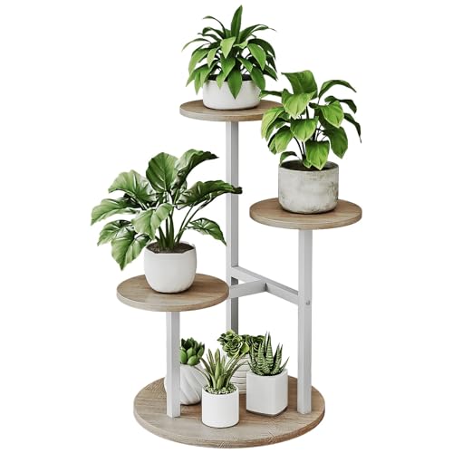 Dazioter Pflanzenständer für den Innenbereich, 4 Ebenen, 5 Töpfe, mehrere Blumentopfhalter...