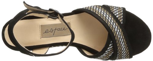 Espace Iberian, Sandali Donna Nero Noir (Nubuck