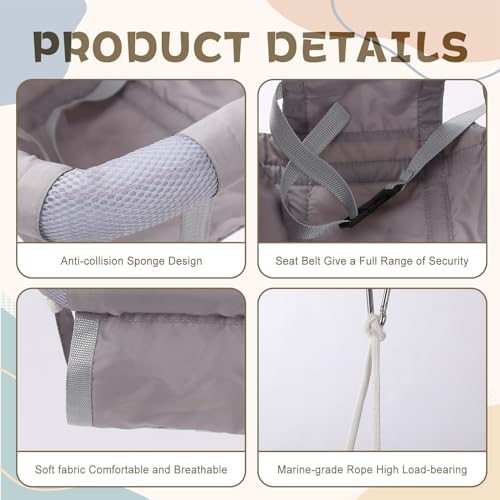 2 in 1 Baby Jumper with Swing, Baby Swing Indoor and Outdoor Use, Baby Jumpers and Bouncers, Toddler Swing with Foldable Stand - Image 4
