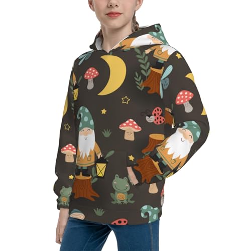 Gnome Insect Frog Kid Hoodies Boys Sweatshirts Girls Pullover with Pocket2