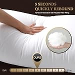 SHERWOOD Oreiller en coton pour le corps avec remplissage alternatif vers le bas.Combiner et rouler le progrès Oreil pour le Corps des adultes, oreiller long supportif doux pour les couches latérales, 20*54pouces