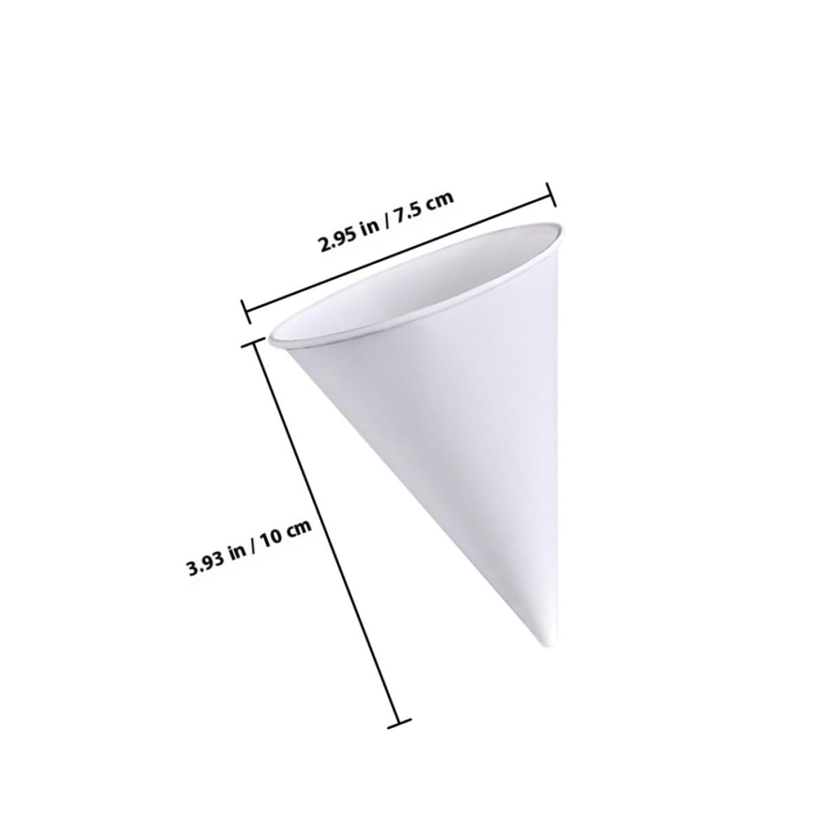 Cabilock Bicchieri di Carta Conici per Gelato, 200 Pezzi, Bianca