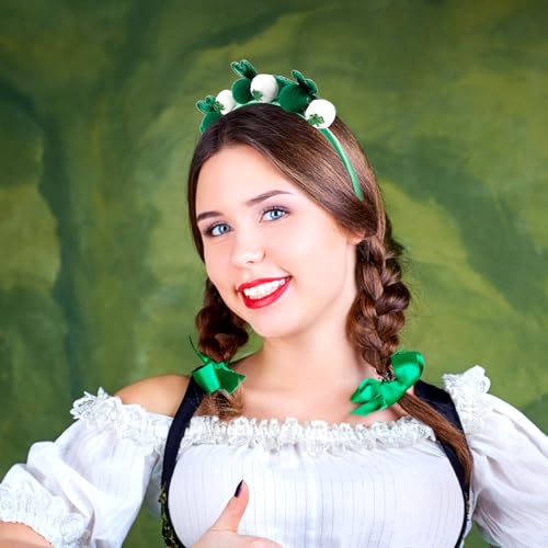 Bandeau feuille vert confortable qui ne serre pas pour coiffure Saint-Patrick - 4