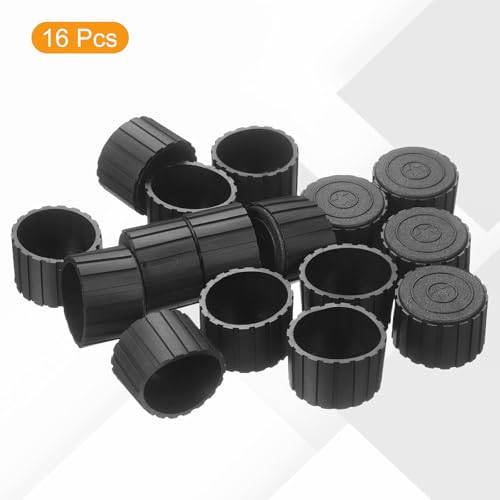 Embout PVC pour pieds de chaise noir de 4,2 cm sourcing map Lot de 16 protecteurs de sol - 4