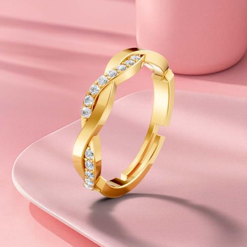 Image of Miss Highness 925 Pure Silver Infinity Ring for Women and Girls | Elegant Adjustable Design | Silver Jewellery With Authenticity Certificate | Gift for Girlfriend Wife | Regular Wear Ring