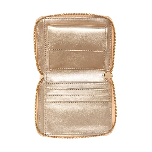 Image of GUESS Womens Laurel Around Wallet, Bifold, Small Zip, Dove Logo