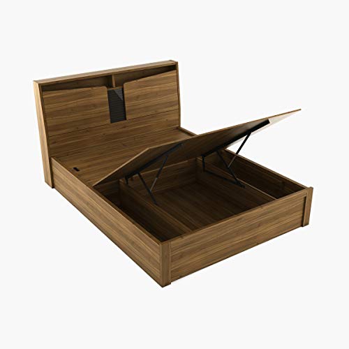 Image of Home Centre Quadro Flex Queen Size Bed with Hydraulic Storage (Engineered Wood,Brown)