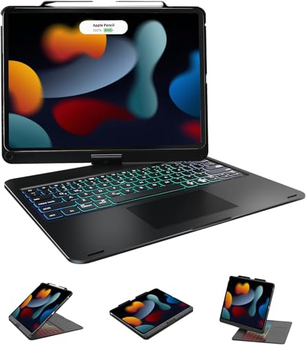 iPad Air13インチ キーボード付きケース M3 2025 M2 2024 iPad Pro 12.9 キーボードケース 第6/ 5/4/3世代対応 高精度タッチパッド付き 7色バ ックライト ipad pro キーボード 12.9インチ ブラック