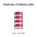 BlenderBottle GoStak Twist n' Lock Storage Jars, 40cc 4-Pak, Aqua