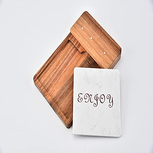 Mini Small Cheese Board and Knife Set, Charcuterie Platter & Serving Tray for Wine, Crackers, Brie and Meat for Home,Picnic,Restaurant, Cafe Use (Dimension : 21 x 14 x 1.5 cm) 2