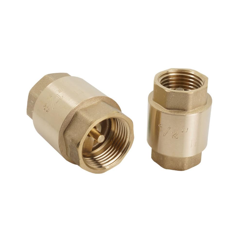 1/2" 3/4" 1-1/2" gwint żeński NPT gwint mosiężny zawór zwrotny sprężynowy jednokierunkowy zapobiegający cofaniu się wody, specyfikacja: 1,1/4", 1 szt.