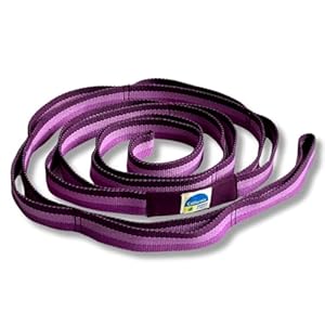 California Yoga Strap | Yoga Belt with Loops | 12 Multi Loop & Non-Elastic | Stretching Strap | Gym Workout & Exercise Bands | Physical Therapy | Improves Sitting Posture for Women & Men