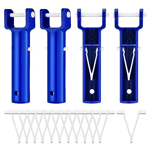 4Pcs Pool Vacuum Head Handle Replacement Part Sturdy Handle with V Clips for Swimming Pool Spa Vacuum