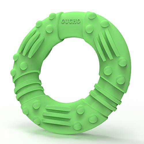 GUCHO Updated Ultra Durable Dog Chew Toys for Aggressive Chewers Indestructible Natural Rubber Dog Toys - Tough Strong Tug of War Dog Toys for Large Medium Dogs (6.5 Inch)