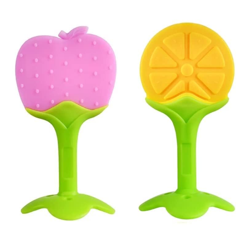 NEPEE Infants Silicone Baby Teething Toys Soft And Natural Fruit Shape Teether For Baby/Children Bpa Free/Natural/Organic/Teethers Includes Hygienic Case. (Multiclour)