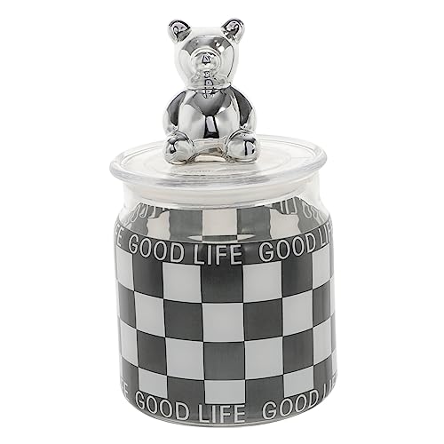 Holibanna Almacenamiento de Vidrio con Decorativa de Oso Hermético para Secos y Dulces para Cocina