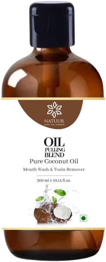 NATUUR Mouth Wash & Toxin Remover - Oil Pulling Blend (With Coconut Oil, 300ml)