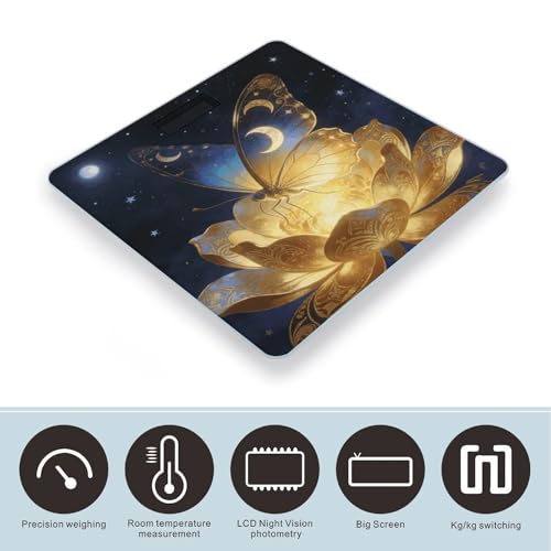 Báscula Digital Golden Retro Fantasy para Baño 400 lb miniatura 3