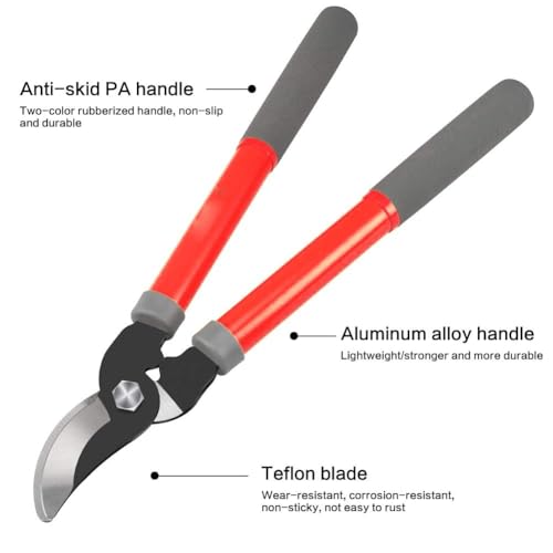 Image of Professional Tree Lopper | Heavy Duty Garden Cutter with Hardened Steel Blades | Long Handle Branch Pruner for Shrubs, Fruit Trees & Thick Branches