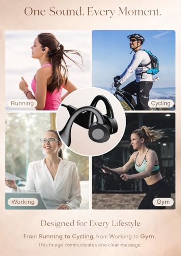 Image of Earflow Air Conduction Headphones, V5.3 Bluetooth Earphones with IPX6 Sweat & Splash Resistance, Open Ear Headset for Ear Health & Comfort, Ideal for Sports, Running, Climbing, Cycling