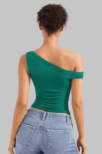 Image of London Hills Off Shoulder Tshirt for Women | Off Shoulder Top for Women Stylish | Concert Tops for Womens | Tops for Women Western | Tops for Woman | Women T-Shirts | Women's One Shoulder Top