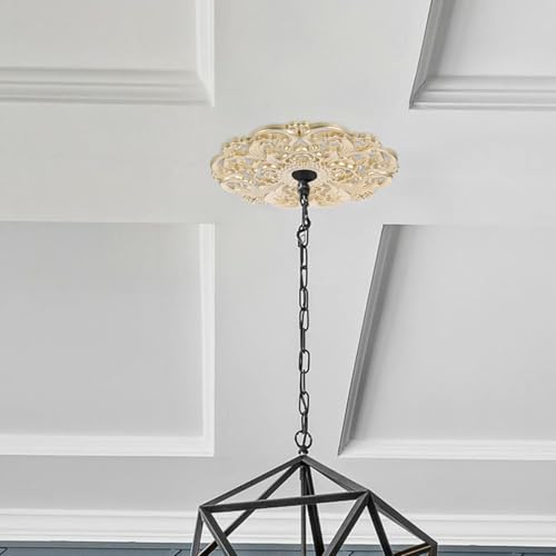 Medallón de techo para comedor elegante que transforma la iluminación de su salón clásico 8