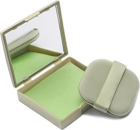 LERFOT® 100Pcs Korean Face Blotting Paper for Oily Skin, Natural Linen Bloating Papers for Oily Face, Oil Absorbing Sheets for Face, with Built-in Mirror & Powder Puff Pad for Men and Women