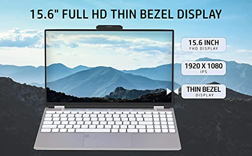 15.6" Lapbook S15 Full Hd Windows 11 Pro Laptop - 12Gb Ram, 256Gb Storage, Intel Quad Core J4125 Cpu, Fingerprint Reader, Backlit Keyboard, Thin Bezel, Num-Pad, Detachable Webcam, Dual-Band Wifi #TOP4