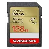 SANDISK 128GB Extreme SD UHS-I Card - Up to 230MB/s Read Speed and 120MB/s Write Speed, 4K UHD Video, U3, V30 - SDSDXV9-128G-GUCIN