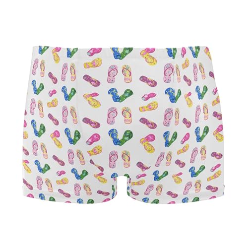 Cute Slippers Mens Swim Trunk Swimwear Bathing Suit Swim Brief Square Leg Board Short S B0404630