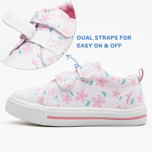 BlueKnot Toddler Canvas Shoes Boys and Girls Sneakers Hook and Loop Straps3