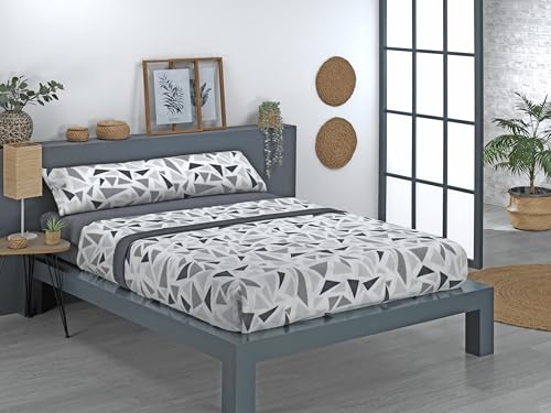 Sábanas Coralina 90, Juego Sábanas Coralina 3 Piezas (Encimera, Bajera y Funda Almohada) - Sábana Invierno 90 Térmica, Ropa de Cama Tacto Extrasuave y Transpirable (Gaudi Black)