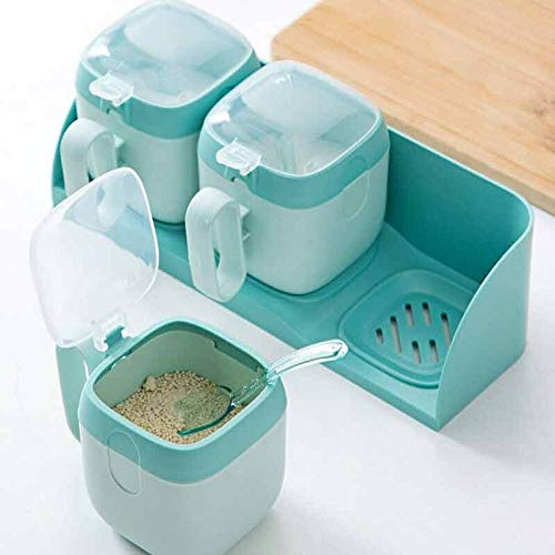 Tarros de Especias con Etiqueta para Colgar en la Pared, Caja de condimentos con Tapa, Recipiente de Especias para salero de Cocina doméstica