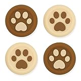 U Core Cat Paw Thumb Grip Caps for Switch Pro and PS4 PS5 Silicone Joystick Caps - 4PCS,Milk Tea...