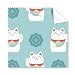 Lucky Cats Sakura Totem Japan Cleaning Cloth Phone Screen Glasses Cleaner 5pcs