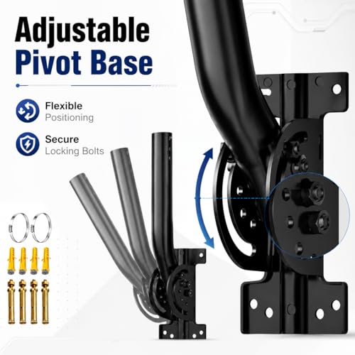 Image of Universal Wireless Bridge Mount | Pole & Wall-Mounted Antenna Mast for Outdoor Antennas, Starlink Extender, Weather Stations & WiFi Extenders (Black-1Pack)