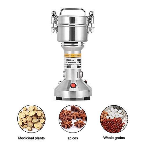 HUKOER Molinillo de granos portátil, 500 g Capacidad 220 V Molino de cereales de hierbas de grano de especias Molino… - Imagen 4