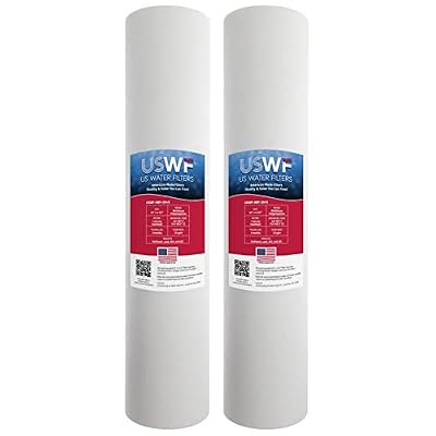 1 Micron 20 Inch x 4.5 Inch | 2-Pack Melt Blown Polypropylene Whole House Sediment Cartridge | Compatible with Pentek DGD-2501-20, Hydronix SDC-45-2001 | Made in the USA, US Water Filters