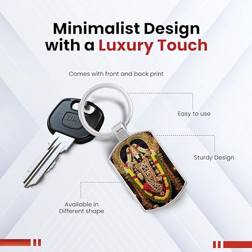Image of Stylish Metal Keychains with Permanent Glossy Print - Inspirational Quotes & Spiritual Designs - Perfect Key chains for loved ones, Personal Use, Gifts & Return Gifts