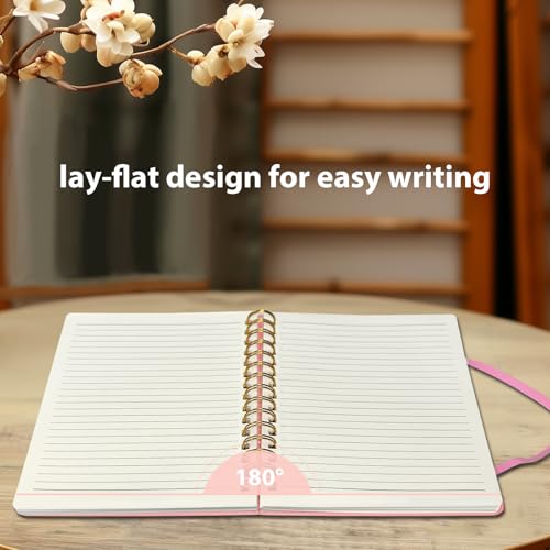 Spiral Notebook A5, 8.27 x5.7" Spiral Journal 160 Lined Hardcover Notebook Writing, Note Taking, Journaling, School, Work, Gift (Pink) image 2