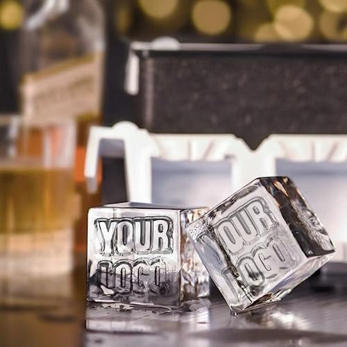 Custom Ice Cube Stamp Personalized Ice Stamps for Cocktails Whiskey Monogram Ice Cube Mold Gifts for Mixologists-3"