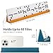 NiToy 4PCS Silicone Domino Racks for Adults 10x1.18x1.18 inches, 3 Tilt Options Anti-Slip Domino Holders for Multiplayer Family Game Nights, Compatible with Double-Six Dominoes (Dominoes NOT Included)