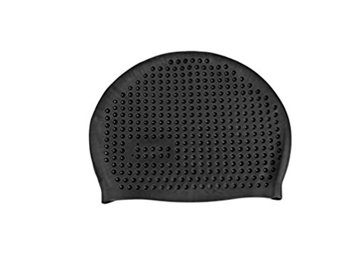 Bonnet de bain confortable HLBouchon noir de qualité supérieure