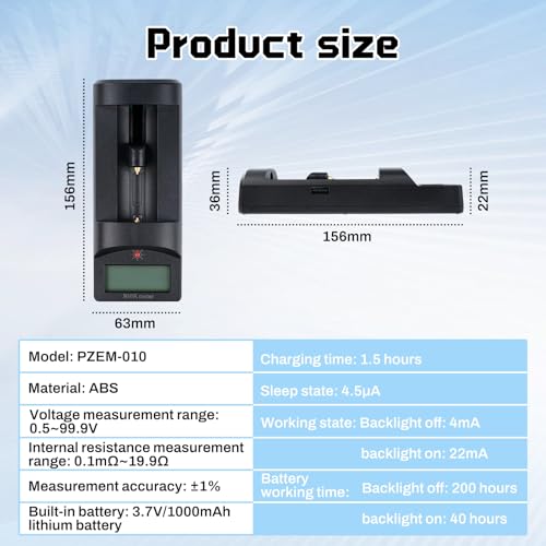 Testeur de piles mesure de la tension résistance interne lithium LCD - 5