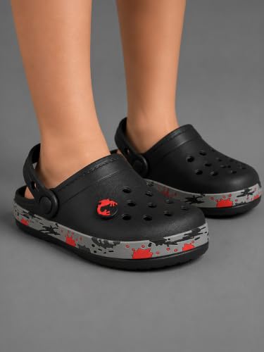 Image of URJO Splash Kid's Clogs /Sandals with Adjustable Back Strap Ultra Soft & Flexibility Anti Skid Comfortable Waterproof Daily Mules Clogs /Sandals Boy's & Girl's