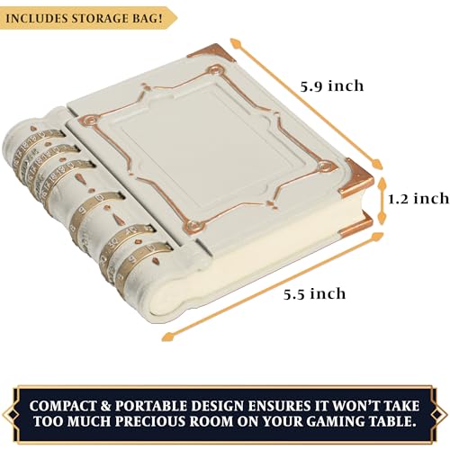 Image of MTG Commander EDH Command Zone /Tray for Magic The Gathering -with Damage, Cast & Life Counters. Storage for Dice & Card Tokens Inside (This is Not A Commander Deck Box!) - MTG Accessories Gift (White)