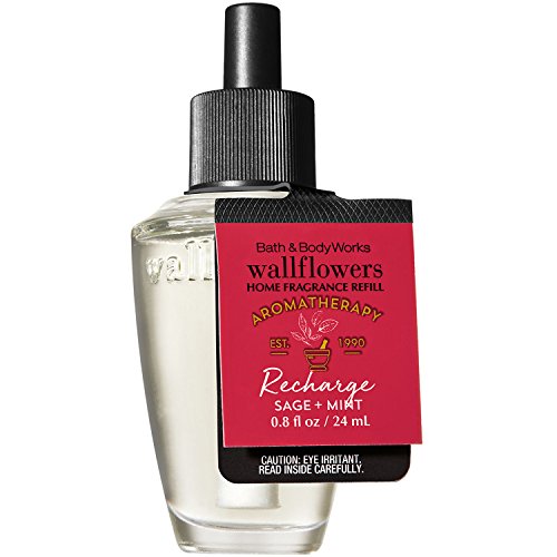 Bath and Body Works Wallflowers Refill with Essential Oil (Recharge - Sage & Mint)