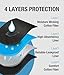 YESWEL Men's Incontinence Underwear, Leak Proof Washable Reusable Cotton Boxer Brief, Heavy Flow Bladder Leak 3 Pack (Black, Large)